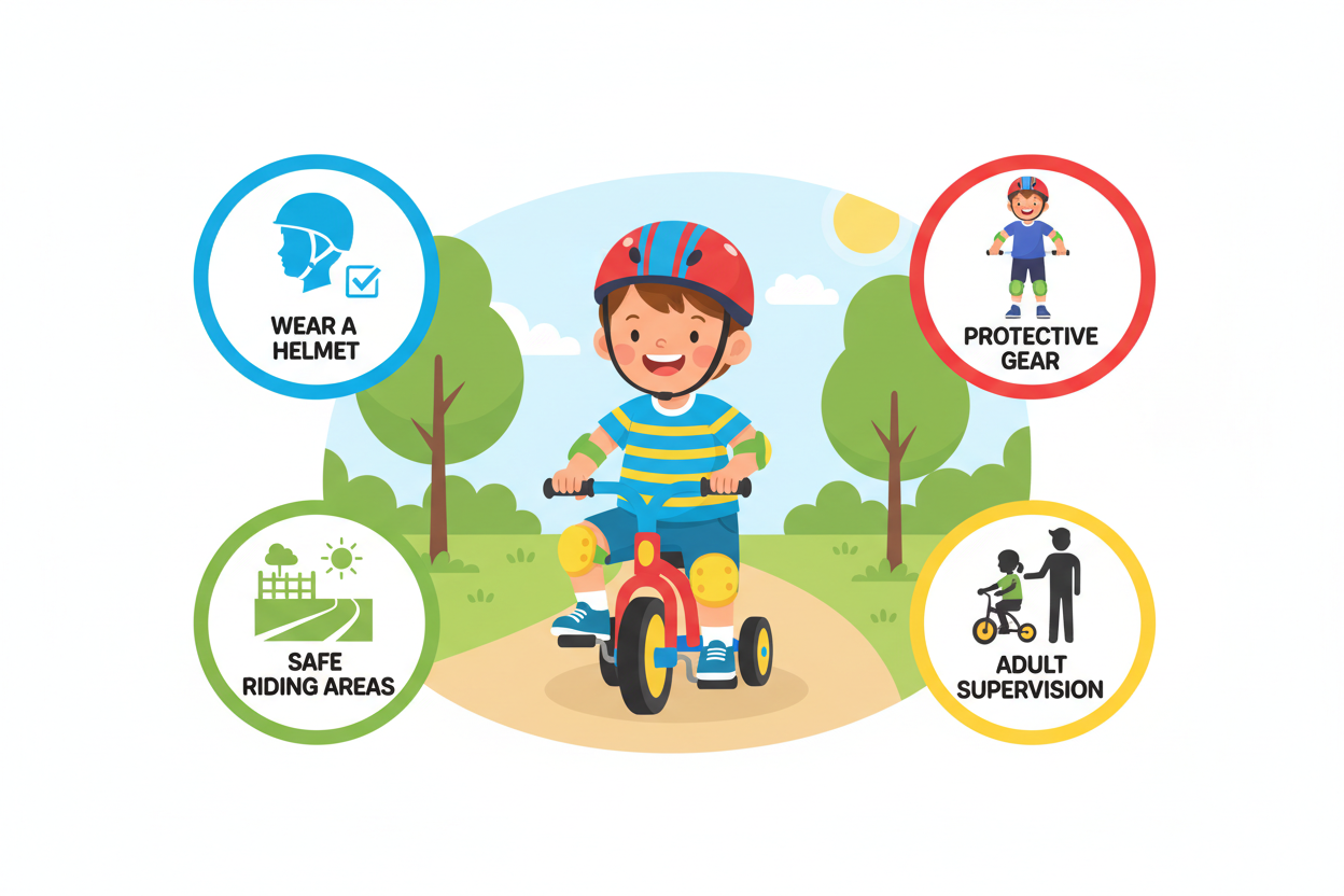 Tricycle Safety Rules & Protective Gear