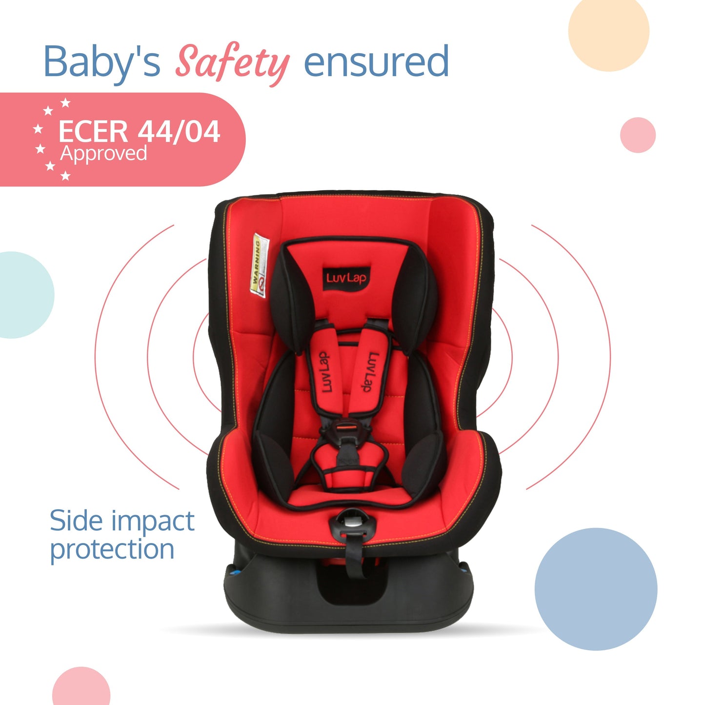 Sports Convertible Baby Car Seat, Red/Black