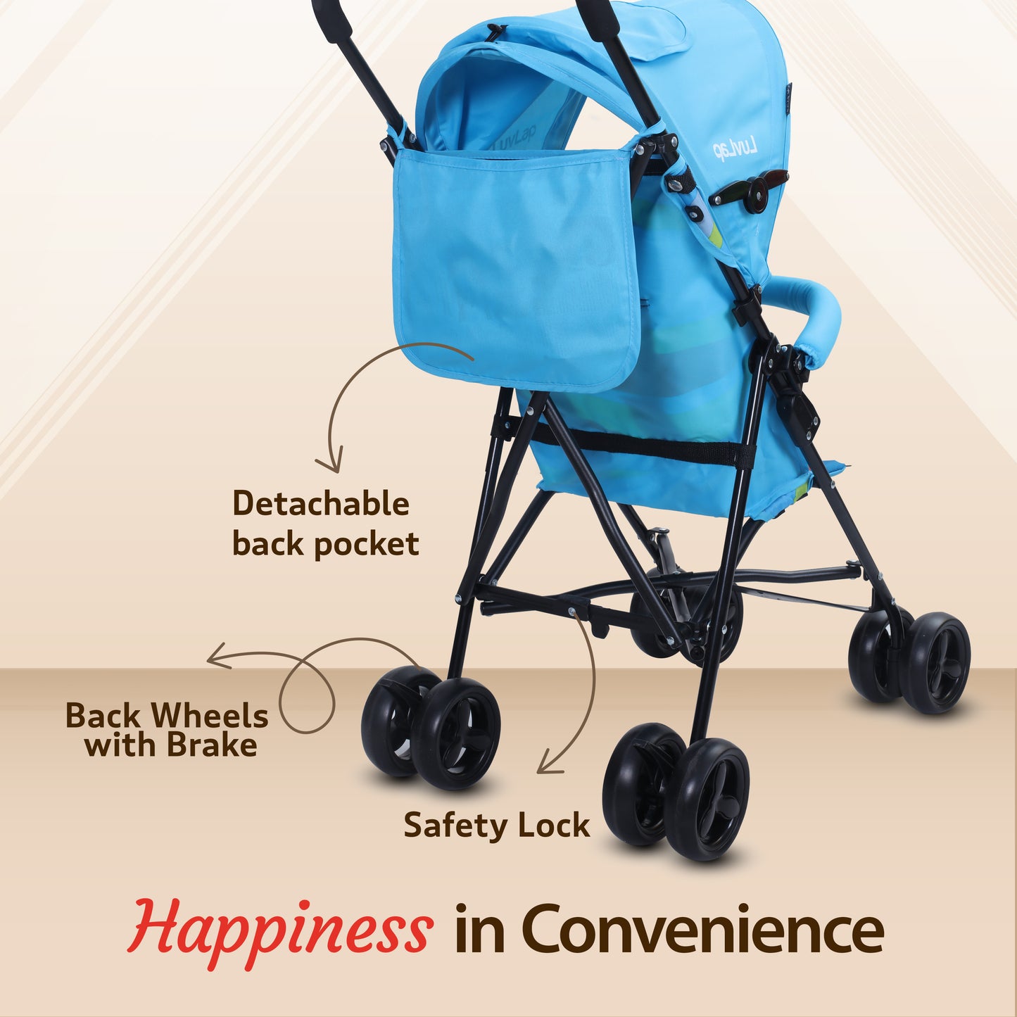 Tutti Frutti Baby Stroller Buggy, Light Blue