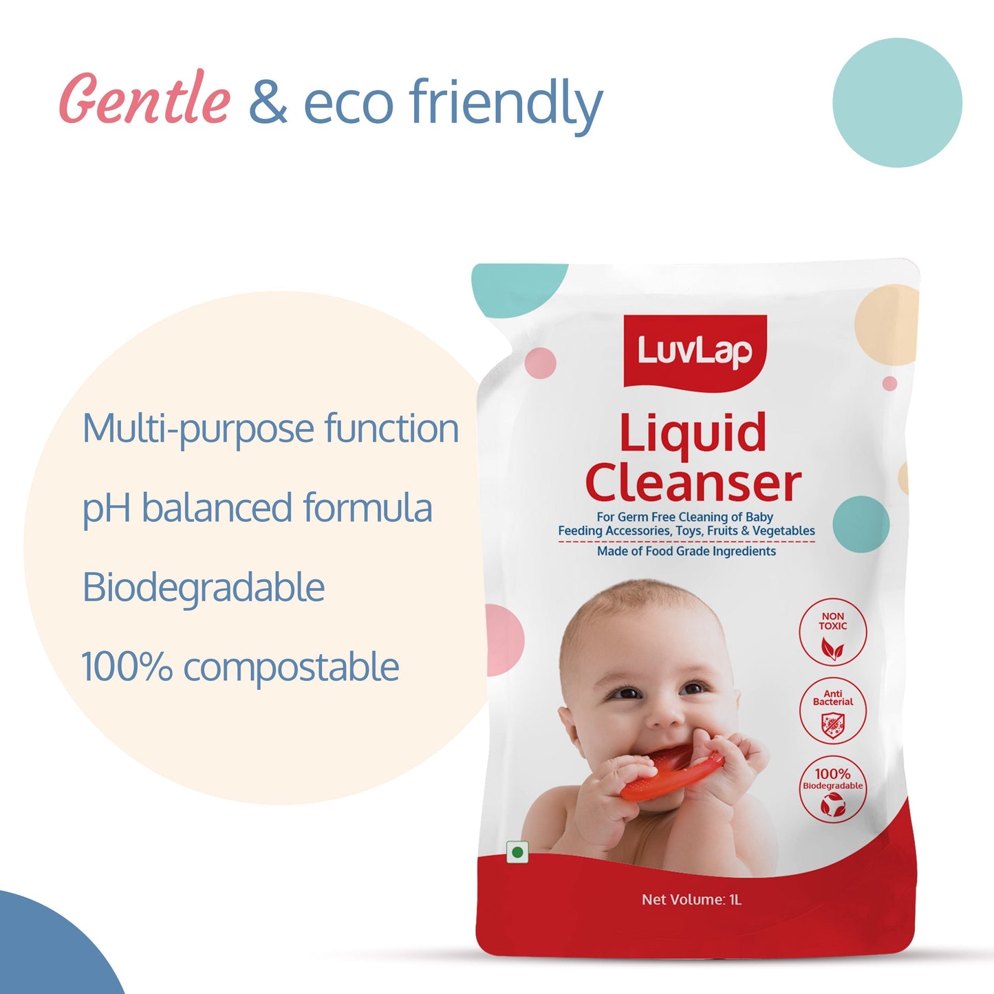 Baby Liquid Bottle Cleanser Refill Pack, 1 L