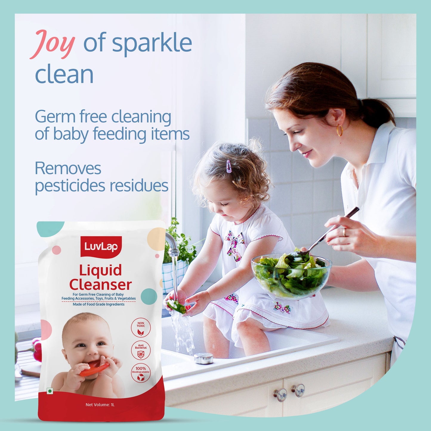Baby Liquid Bottle Cleanser Refill Pack, 1 L
