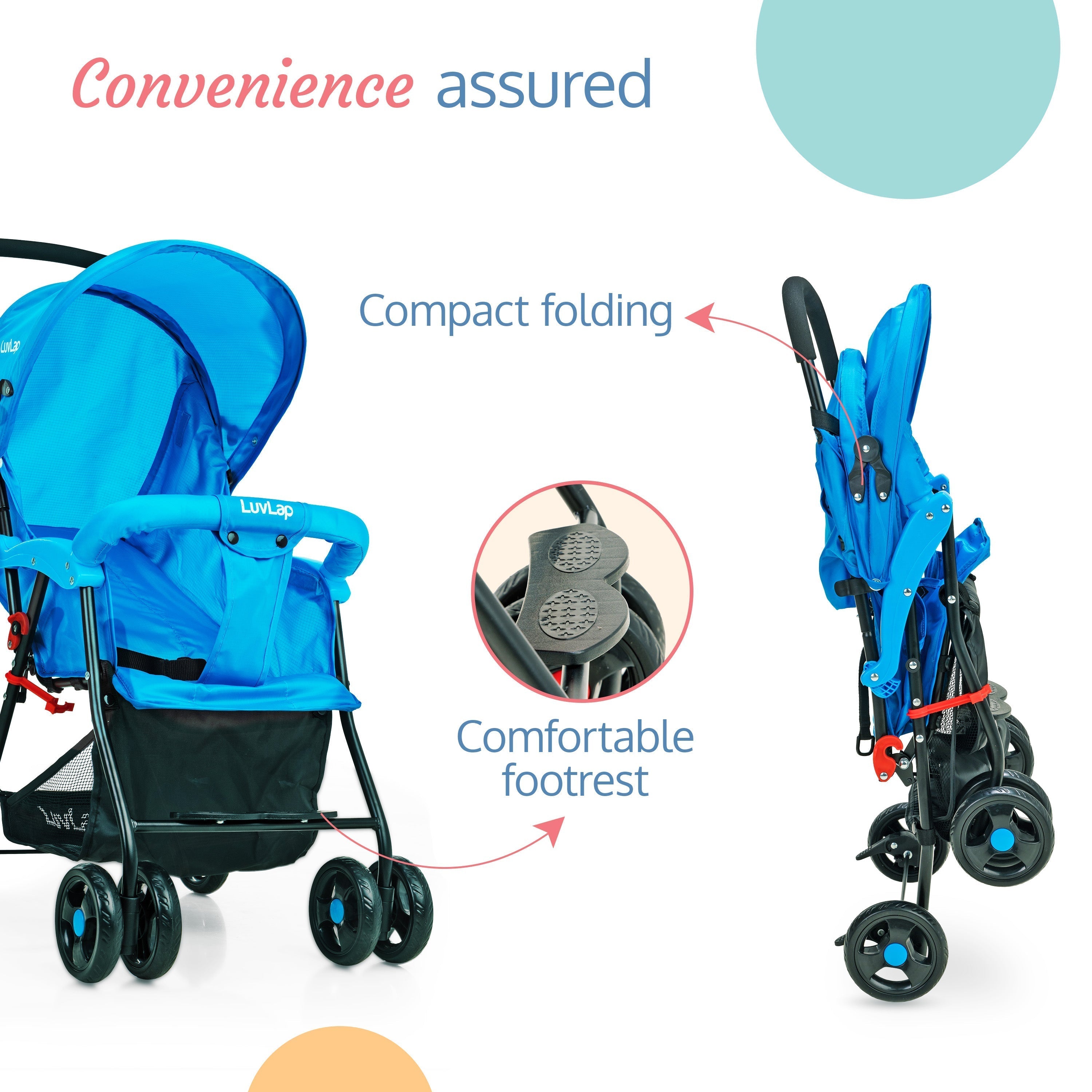 Apollo Baby Stroller Blue Luvlap Store