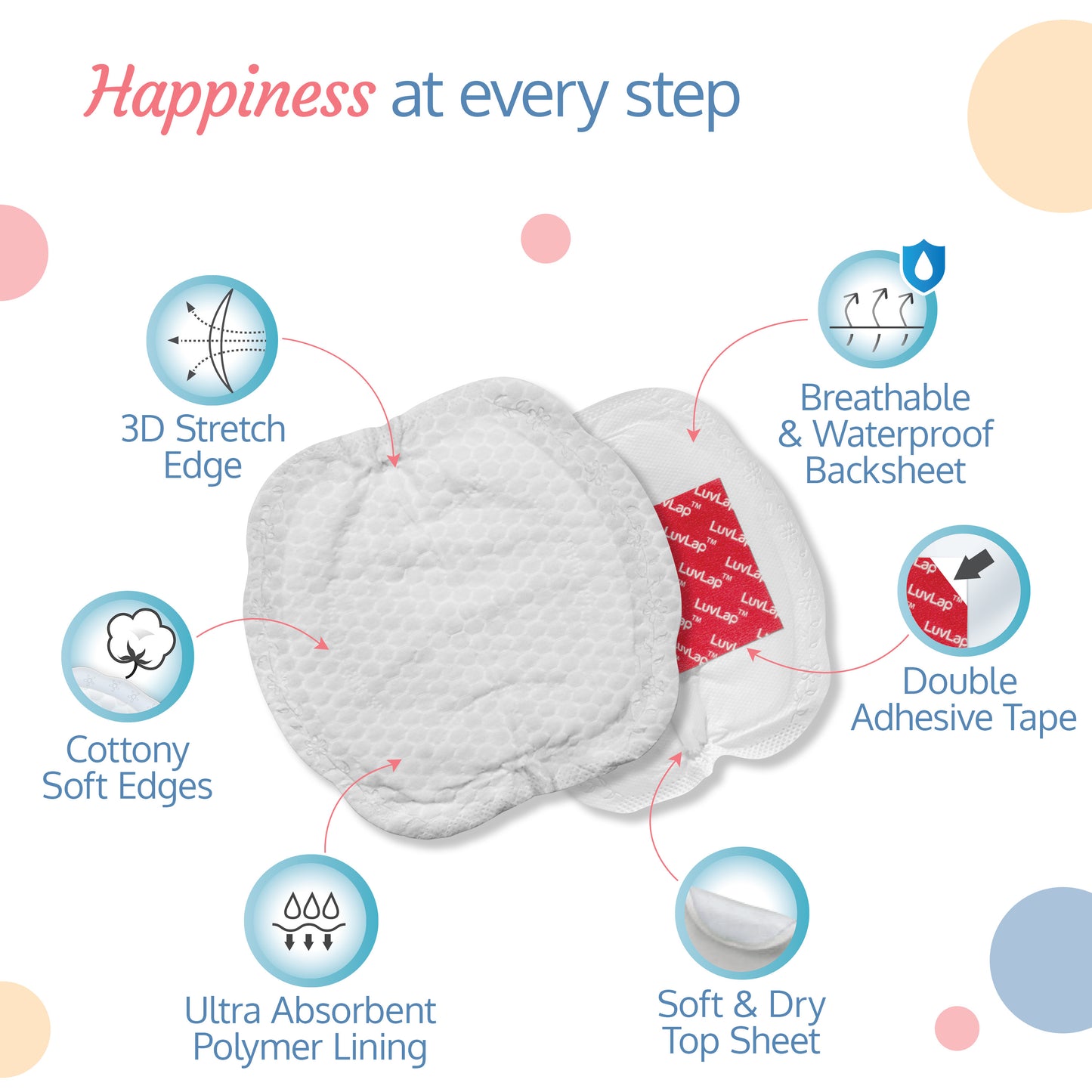 Disposable Breast Pads, 24 Pcs