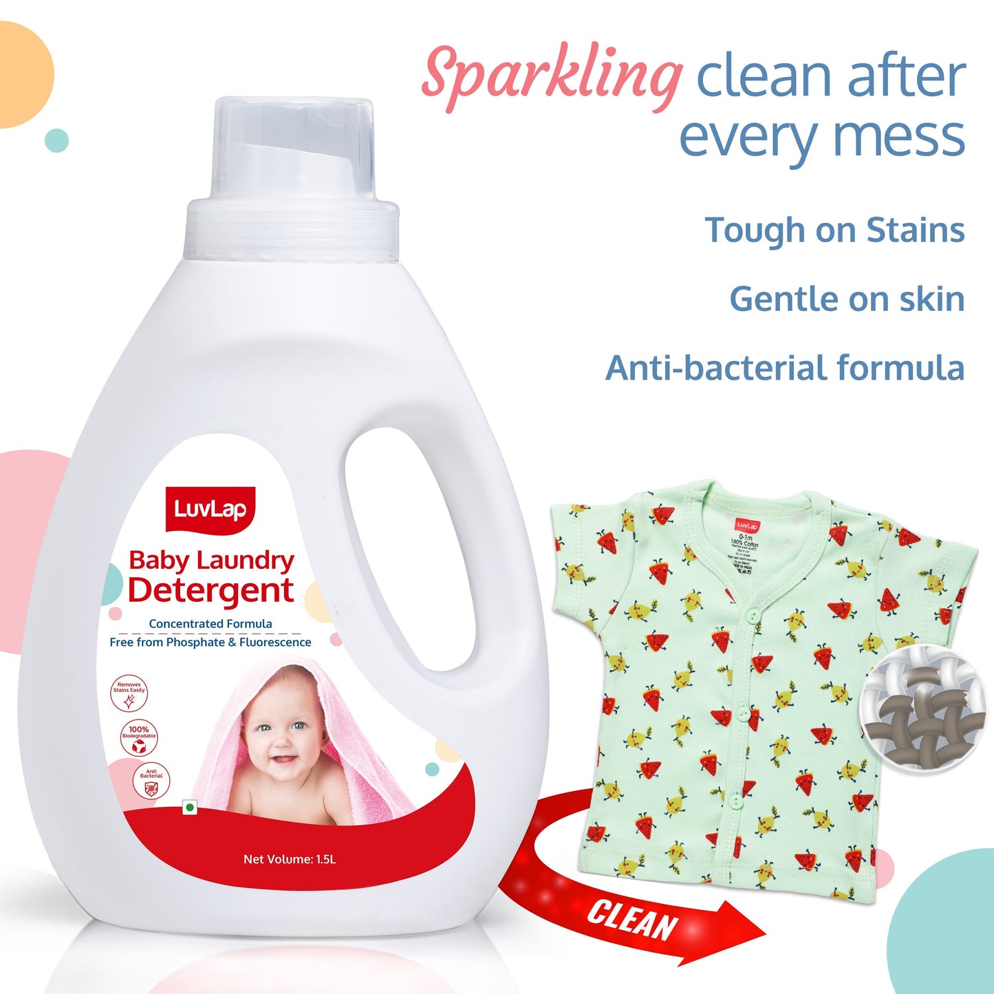 Baby Liquid Detergent, 1.5 L