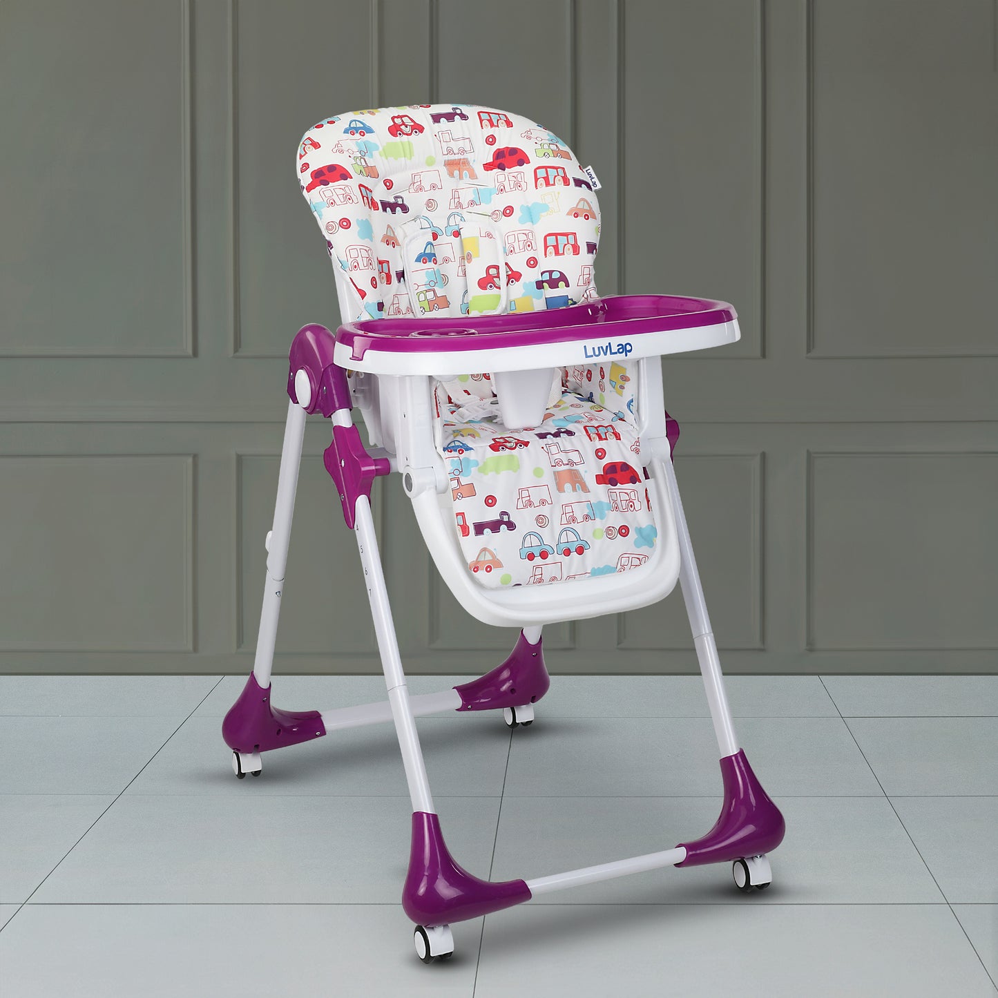 Royal High Chair for Baby, En 71 Certified, 3 Position Recline, Baby Feeding Chair with 7 Level Height Adjustment, Adjustable Footrest, 6 Months+ (Purple)