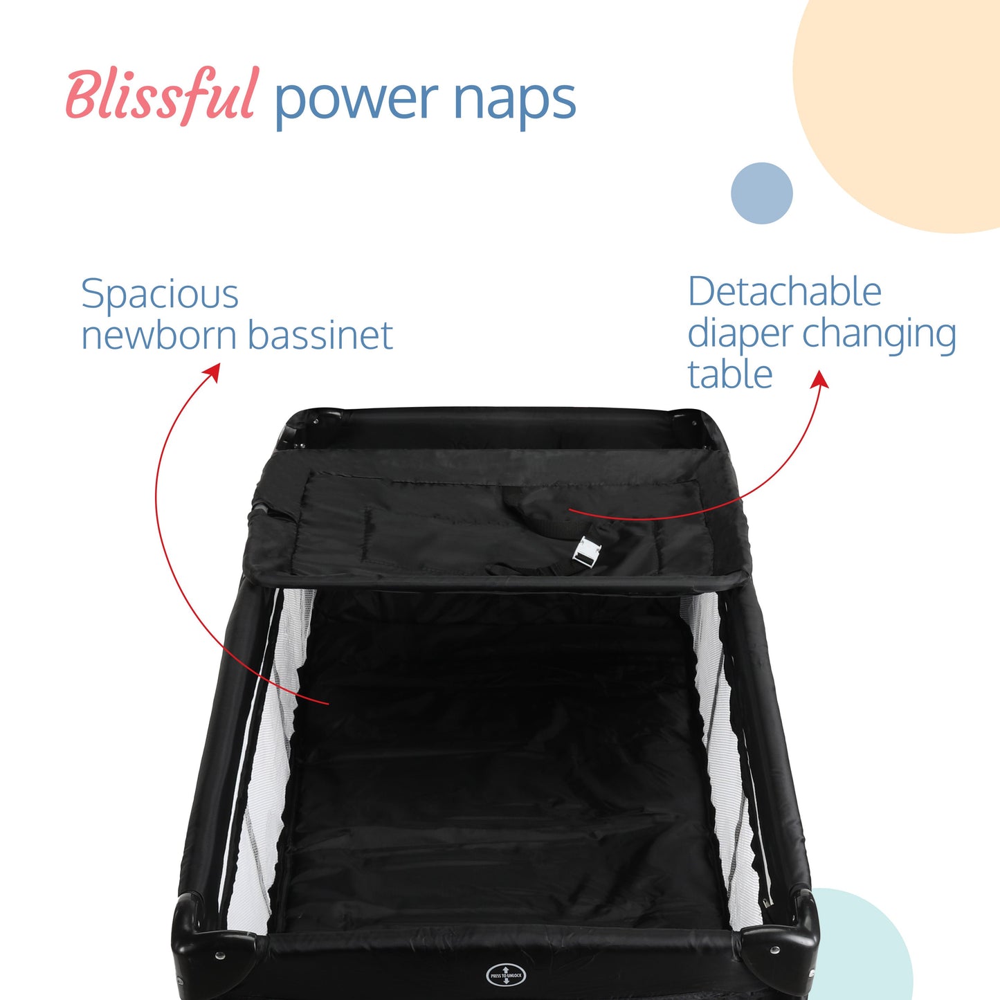 Wonderjoy Baby Playpen, Black