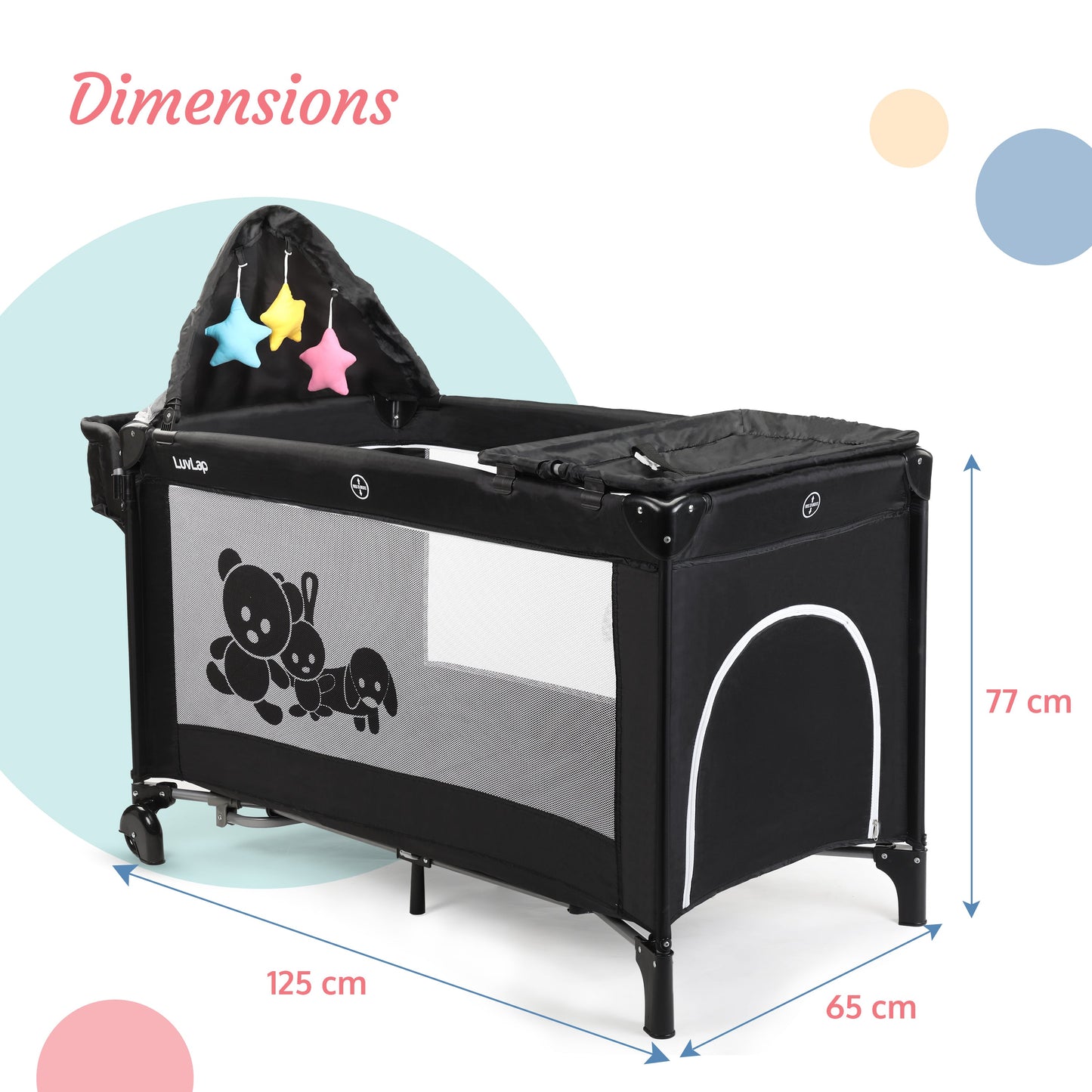 Wonderjoy Baby Playpen, Black