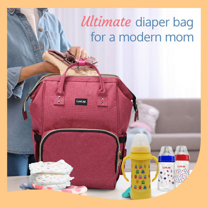 Lily Diaper Bag, Pink
