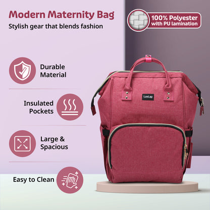 Lily Diaper Bag, Pink