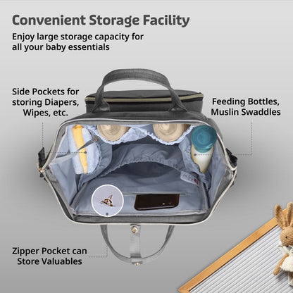 Lily Diaper Bag, Grey