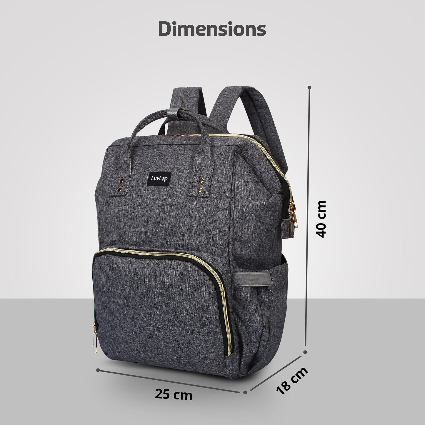 Lily Diaper Bag, Grey