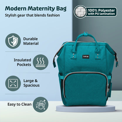 Lily Diaper Bag, Green