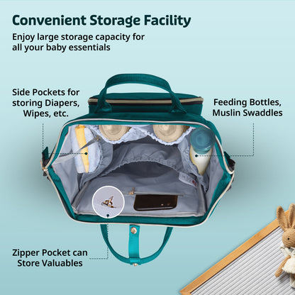 Lily Diaper Bag, Green