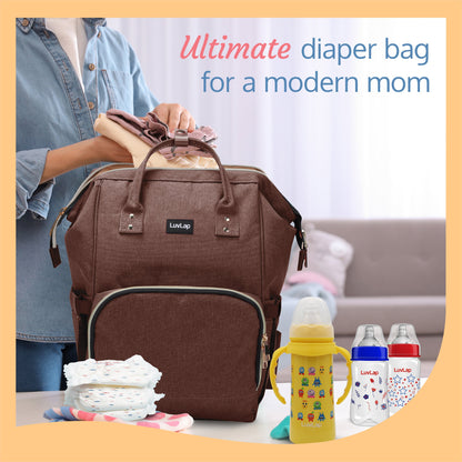 Lily Diaper Bag, Brown