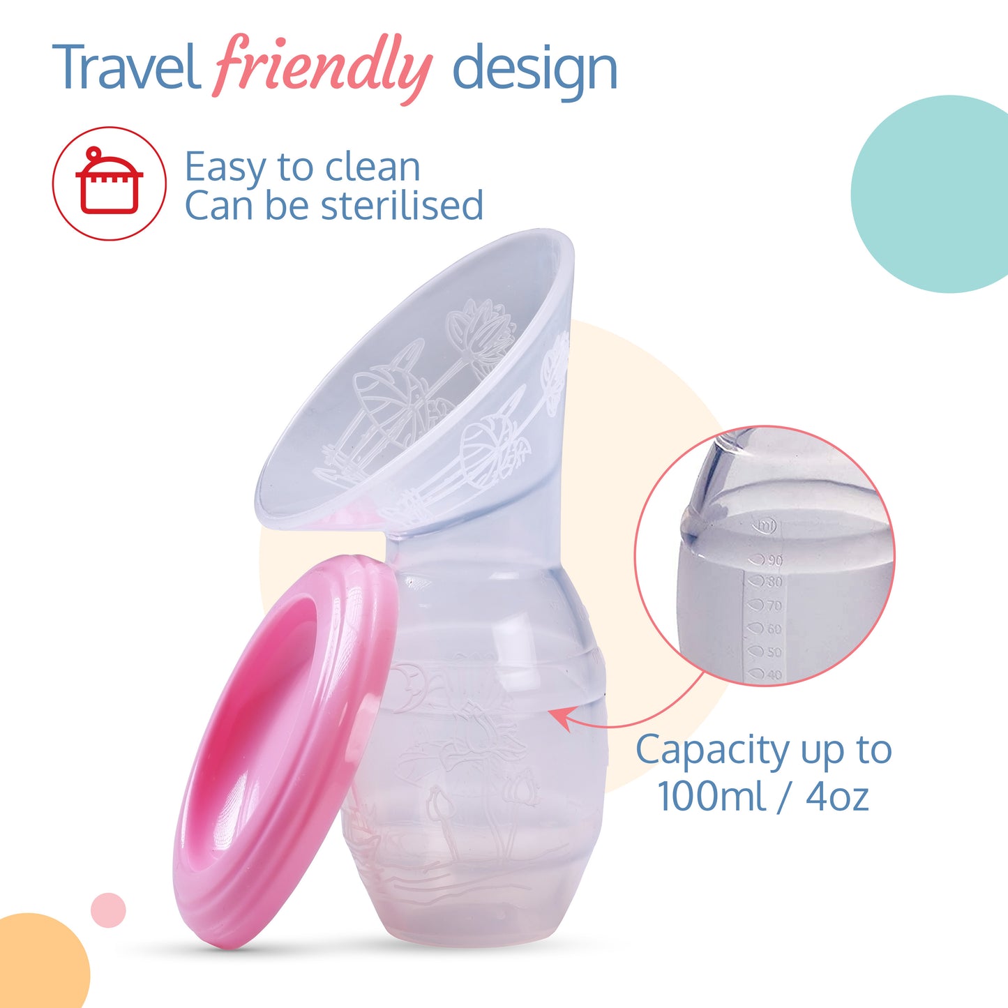 Breast Milk Catcher/Saver, Food Grade, 100% Silicone, 100ml