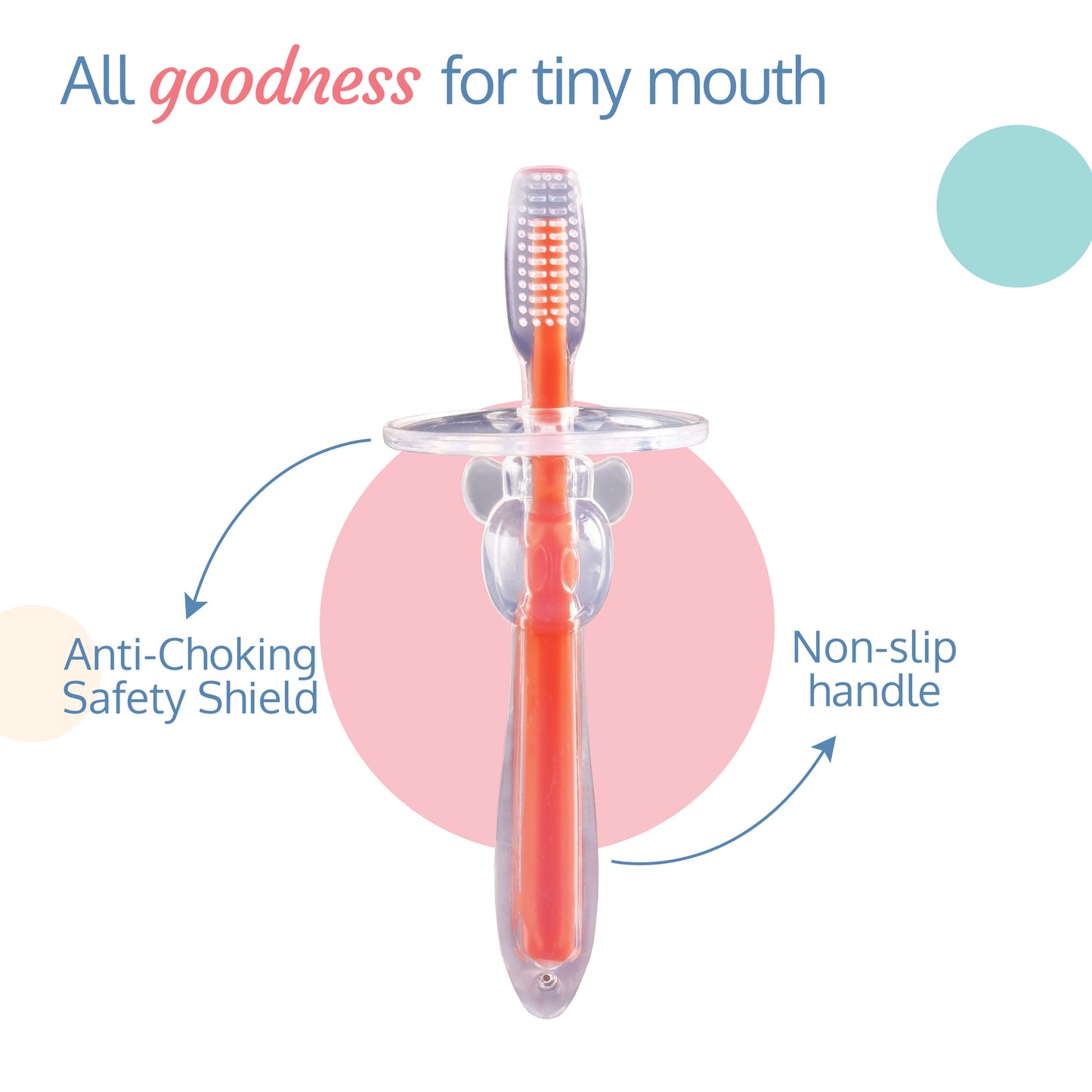 Silicone Training Toothbrush, Orange