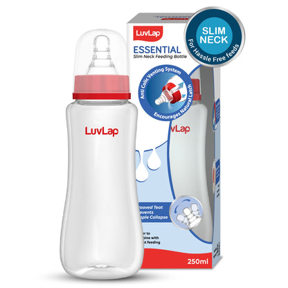 Anti-Colic Slim Neck Essential Baby Feeding Bottle, 250ml