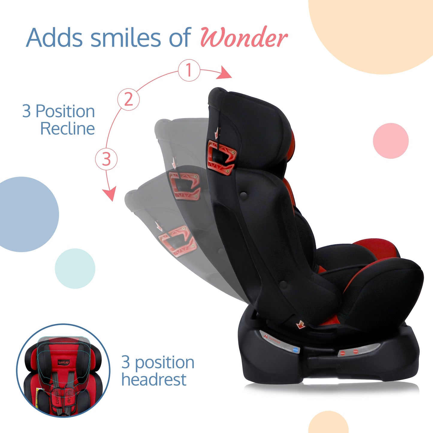 Galaxy Convertible Car Seat (Red)