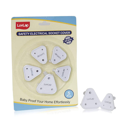 Baby Safety Electrical Socket Plug Cover Guards 5Pcs, White