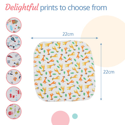 Premium Baby Washcloths, 7 Pcs, Cherry Print