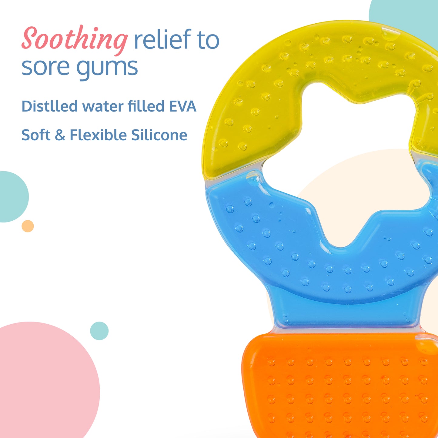 Baby Water Filled Silicone Teether (Multicolor)