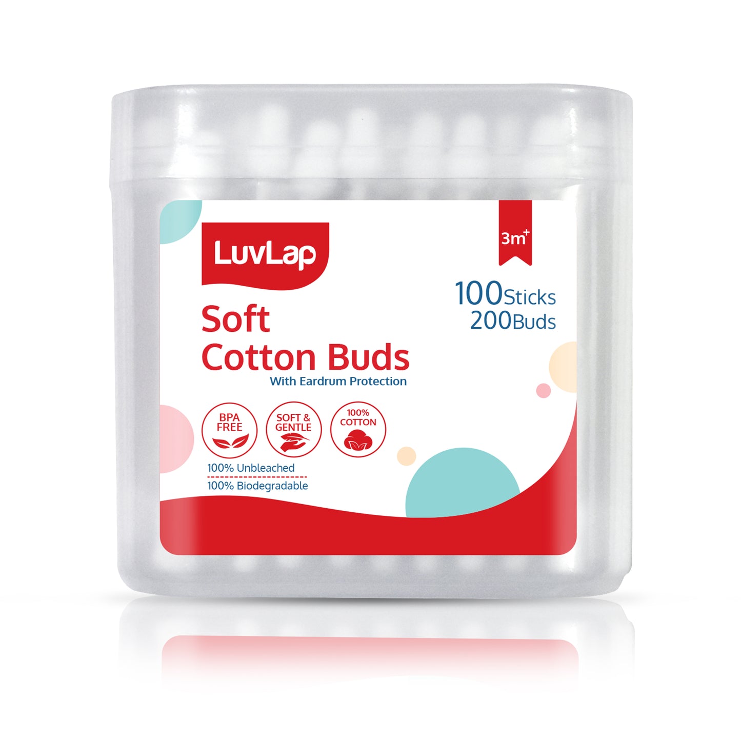 Baby Comfy Safety Tip Cotton Buds ,100 Sticks, White