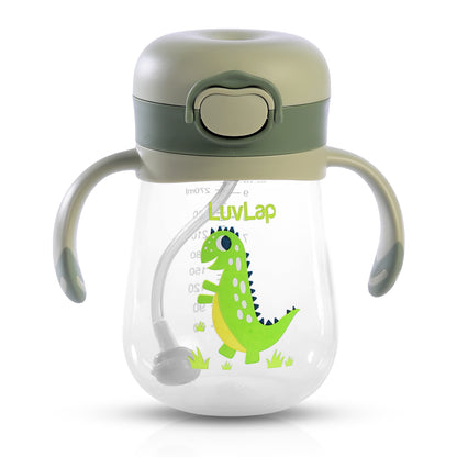 Baby Bite Resistant Soft Straw Sipper, 300 ml, Green