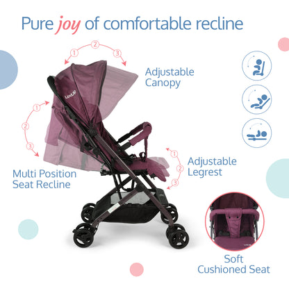 Voyager Baby Stroller (Violet) | Branded Infant Baby Pram Stroller for Newborn baby