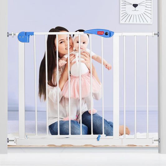 Indoor Baby Safety Gate Size 95 to 105 cm Wide, White