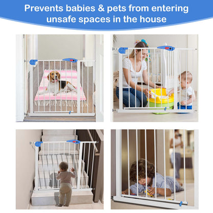 Indoor Baby Safety Gate Size 95 to 105 cm Wide, White