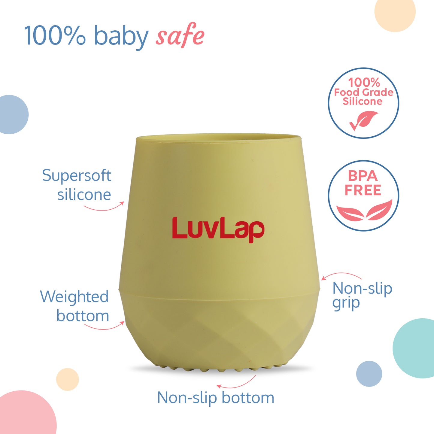 Silicone Baby & Toddler Training Cup & Spoon