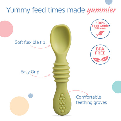 Silicone Baby & Toddler Training Cup & Spoon