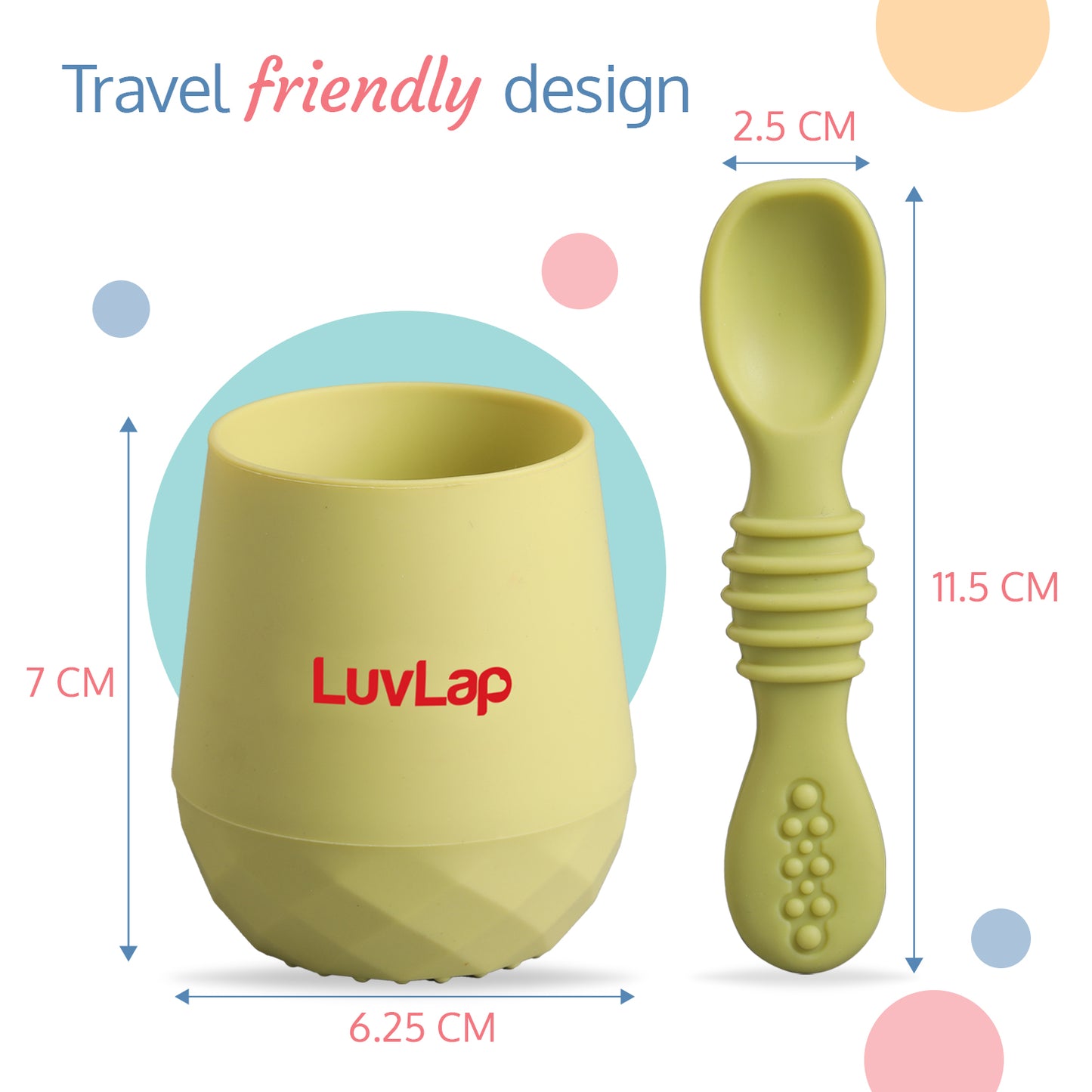 Silicone Baby & Toddler Training Cup & Spoon