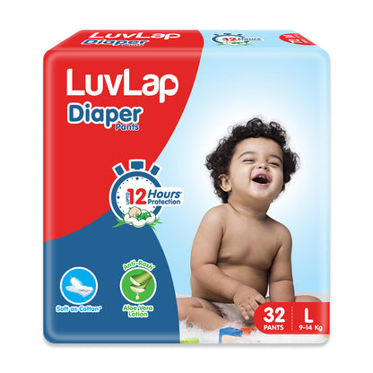 Diaper Pants, Large, 32 Count, with upto 12 Hour protection