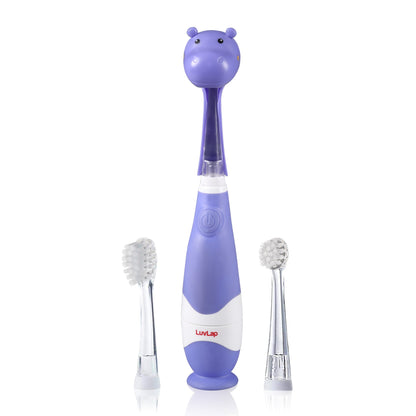 Hippo Joy Baby Sonic Infant & Toddler Electric Toothbrush, Purple