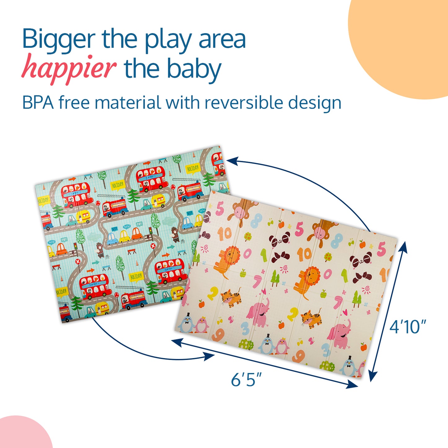 Jungle Time Double Sided Water Proof Baby Play Mat