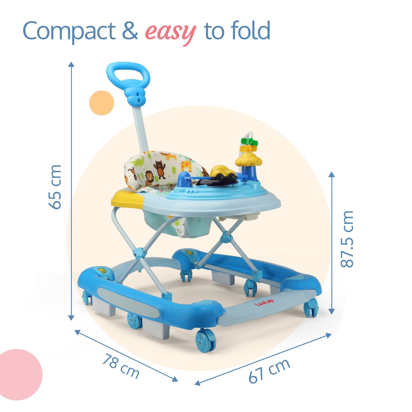 Comfy Baby Walker & Rocker (Blue)