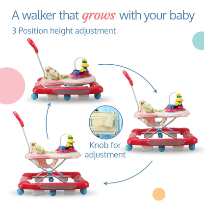 Comfy Baby Walker & Rocker (Pink)