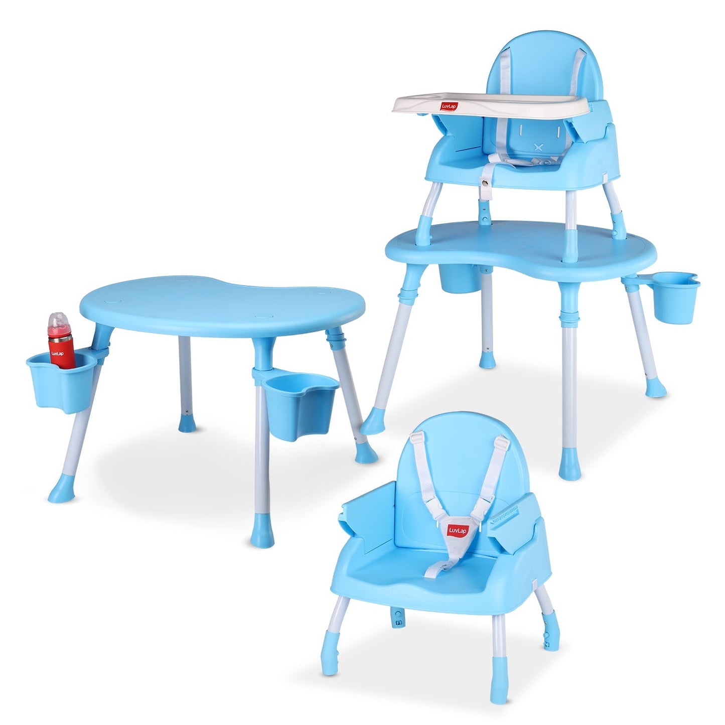 4 in 1 Convertible Baby High Chair, Blue