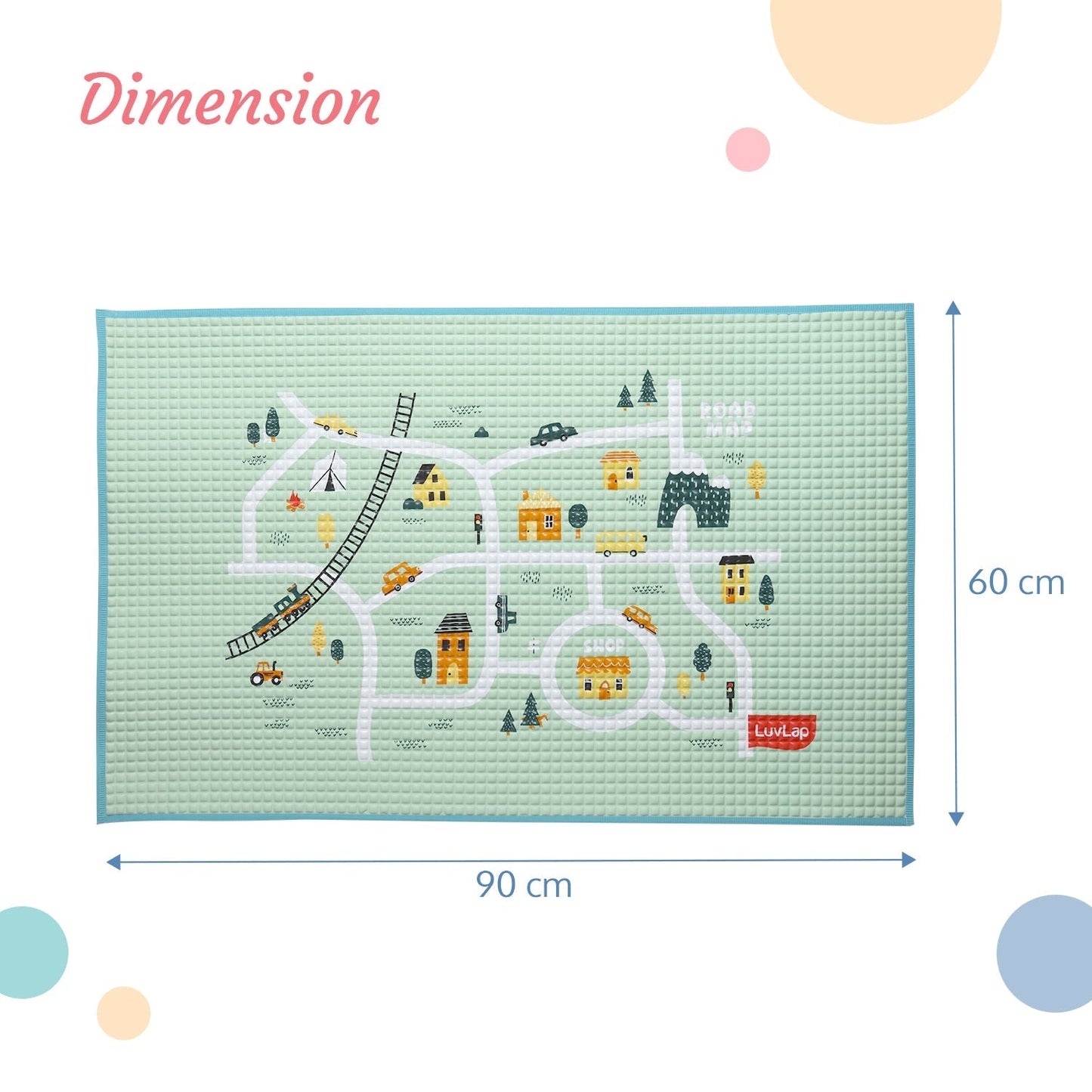 Air-Filled Waterproof Baby Play Mat - Cityscape