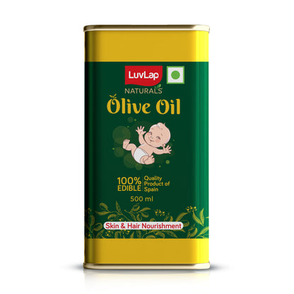 Naturals Baby Body Massage Olive Oil, 500 ML, Spanish Premium Olive Oil, Enhances Bone & Muscle Strength