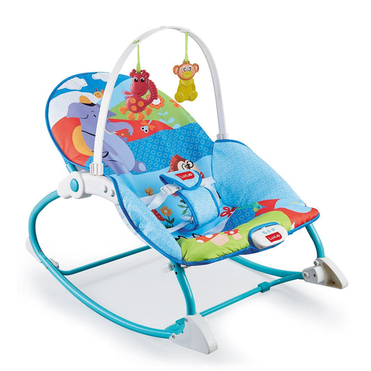 Happy Jungle Newborn to Toddler Portable Rocker Cum Bouncer, Multicolor, Giraffe