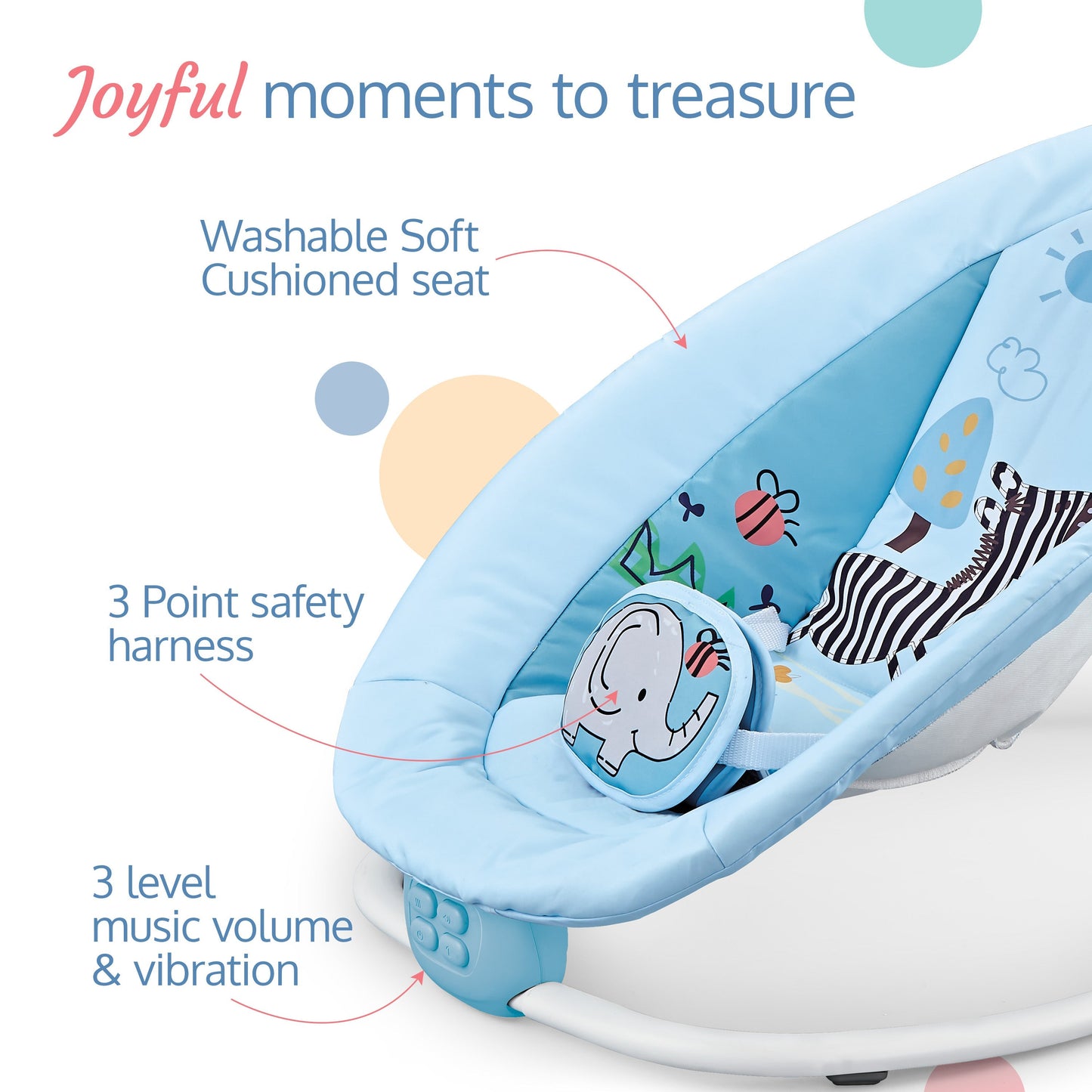 Joy-N-Giggles Baby Rocker, Blue