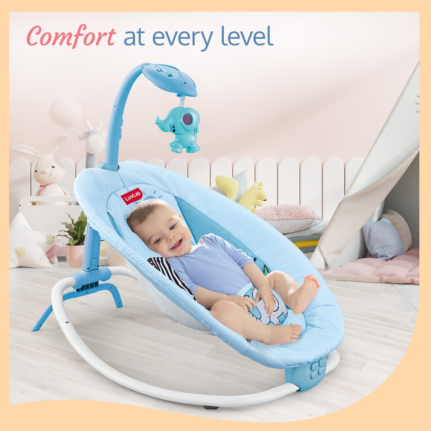 Joy-N-Giggles Baby Rocker, Blue