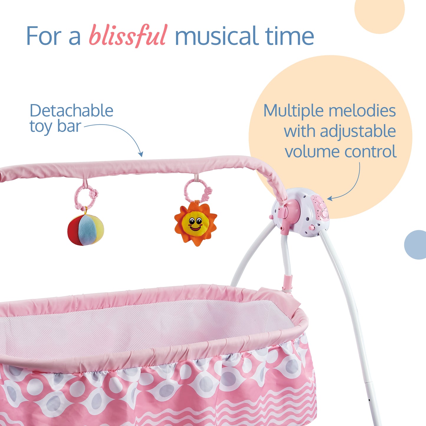 Delight Electric Baby Swing Cradle (Pink)