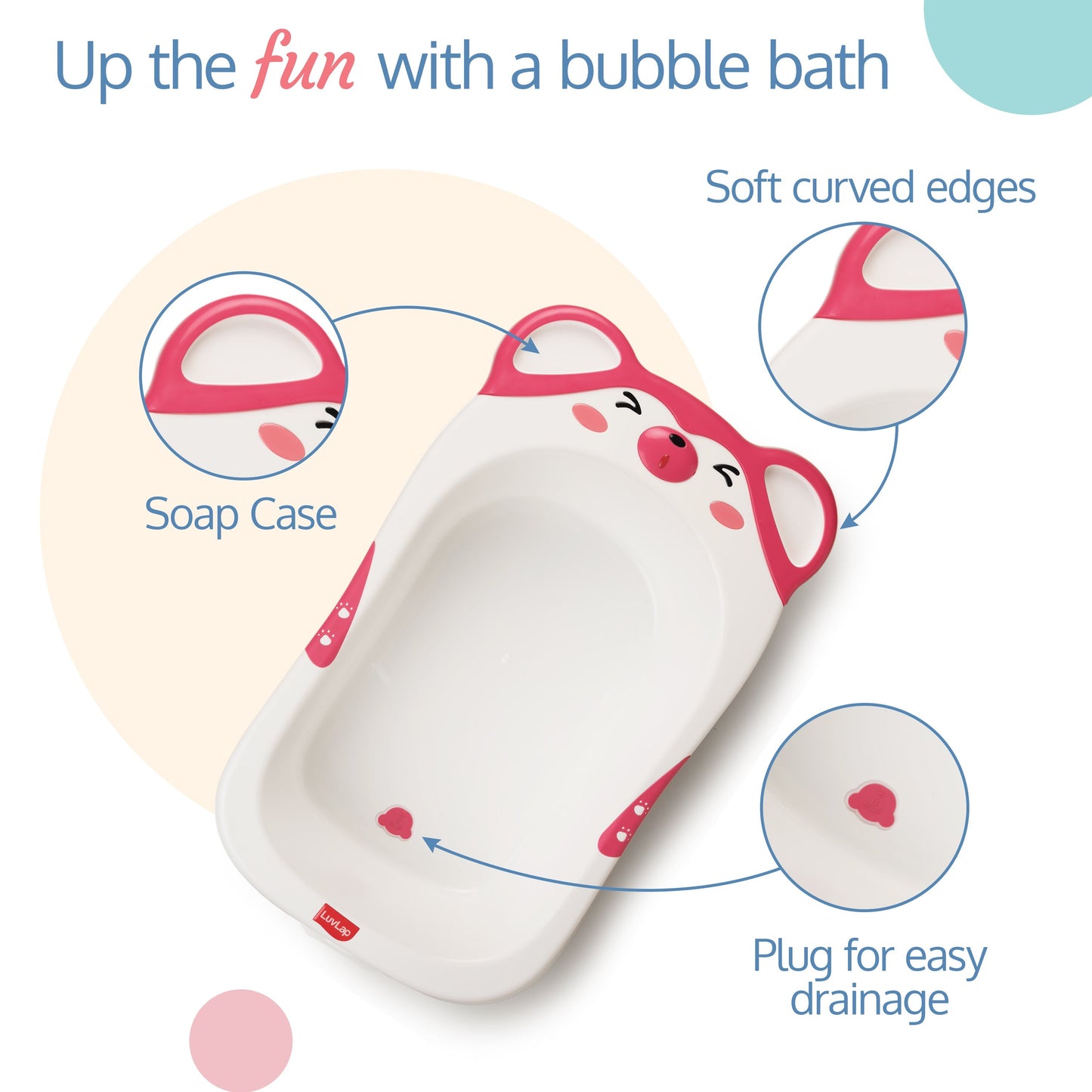 Bubble Baby Bath Tub (Pink)