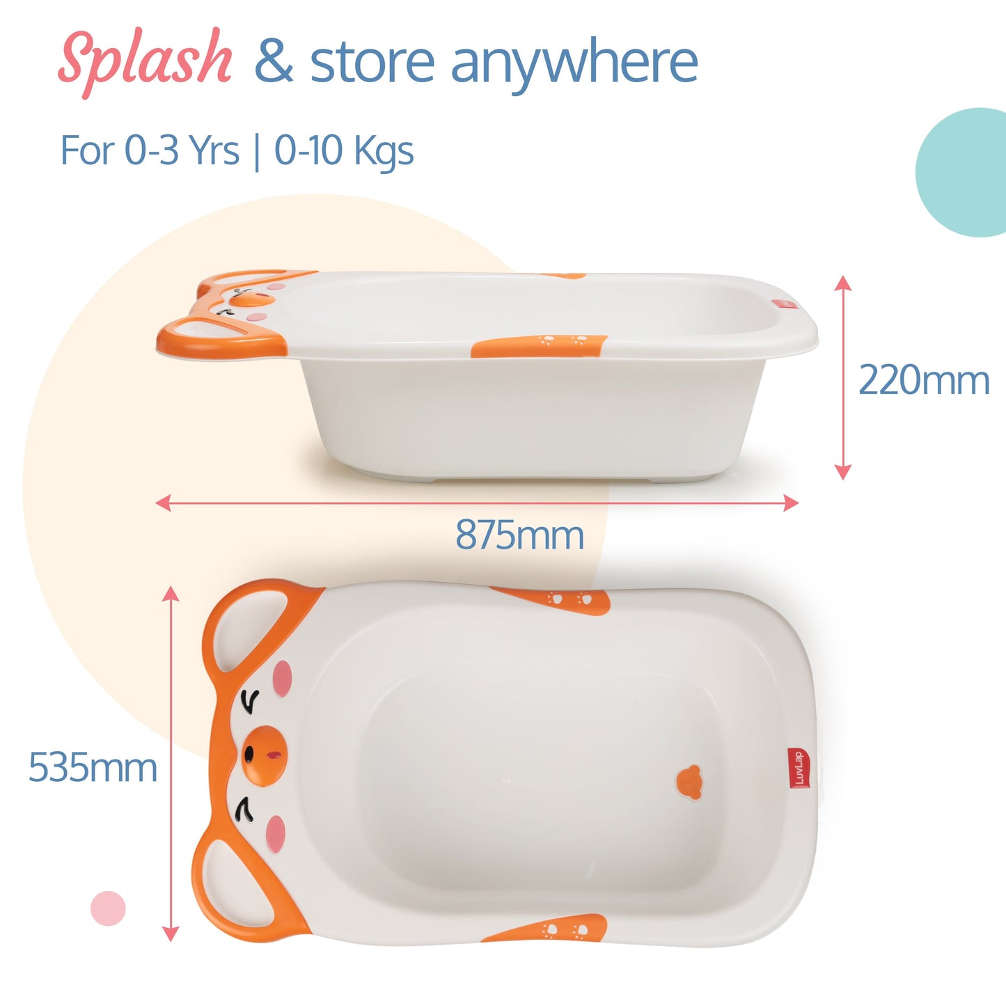 Bubble Baby Bath Tub (Orange)