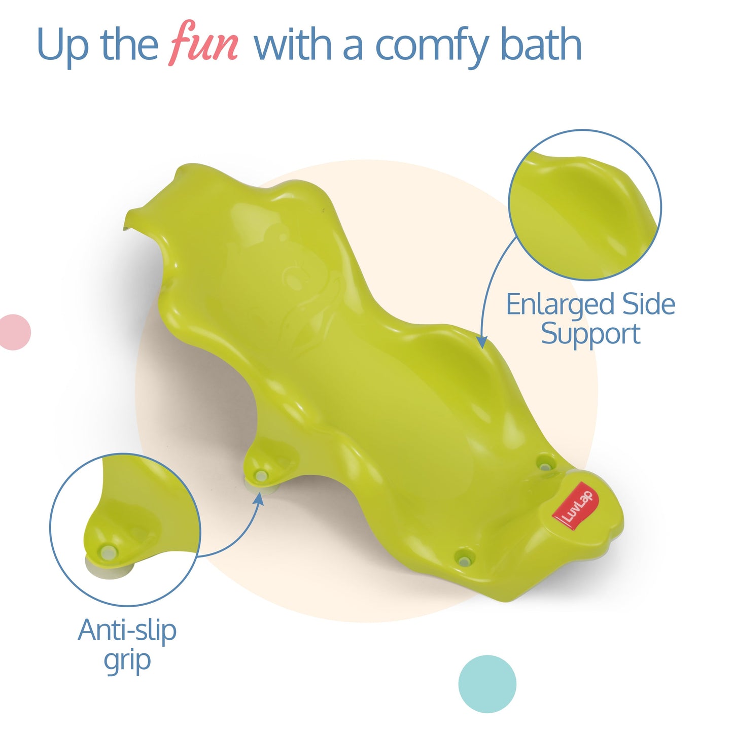 Anti Slip Baby Plastic Bath Chair(Green)