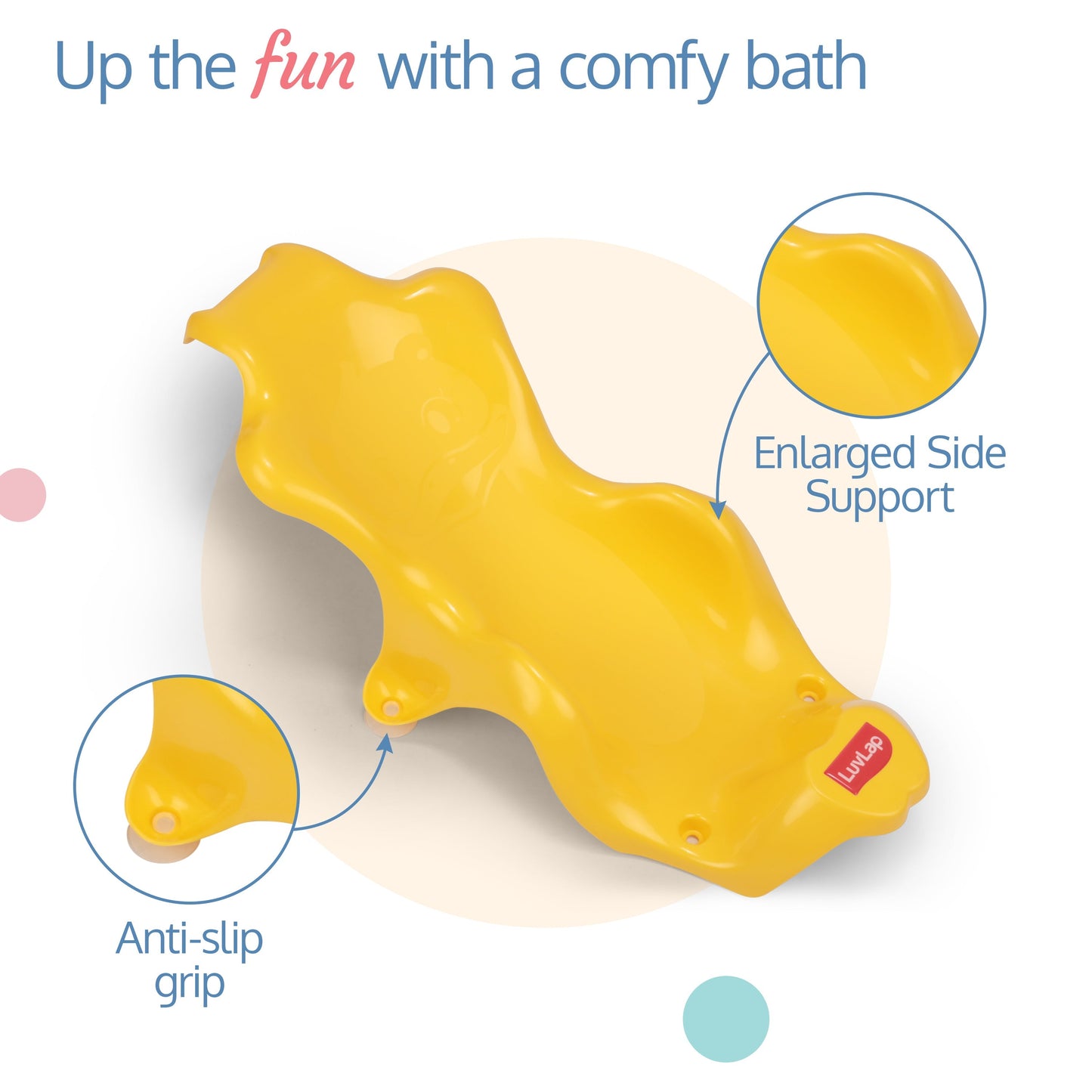 Anti Slip Baby Plastic Bath Chair (Yellow)