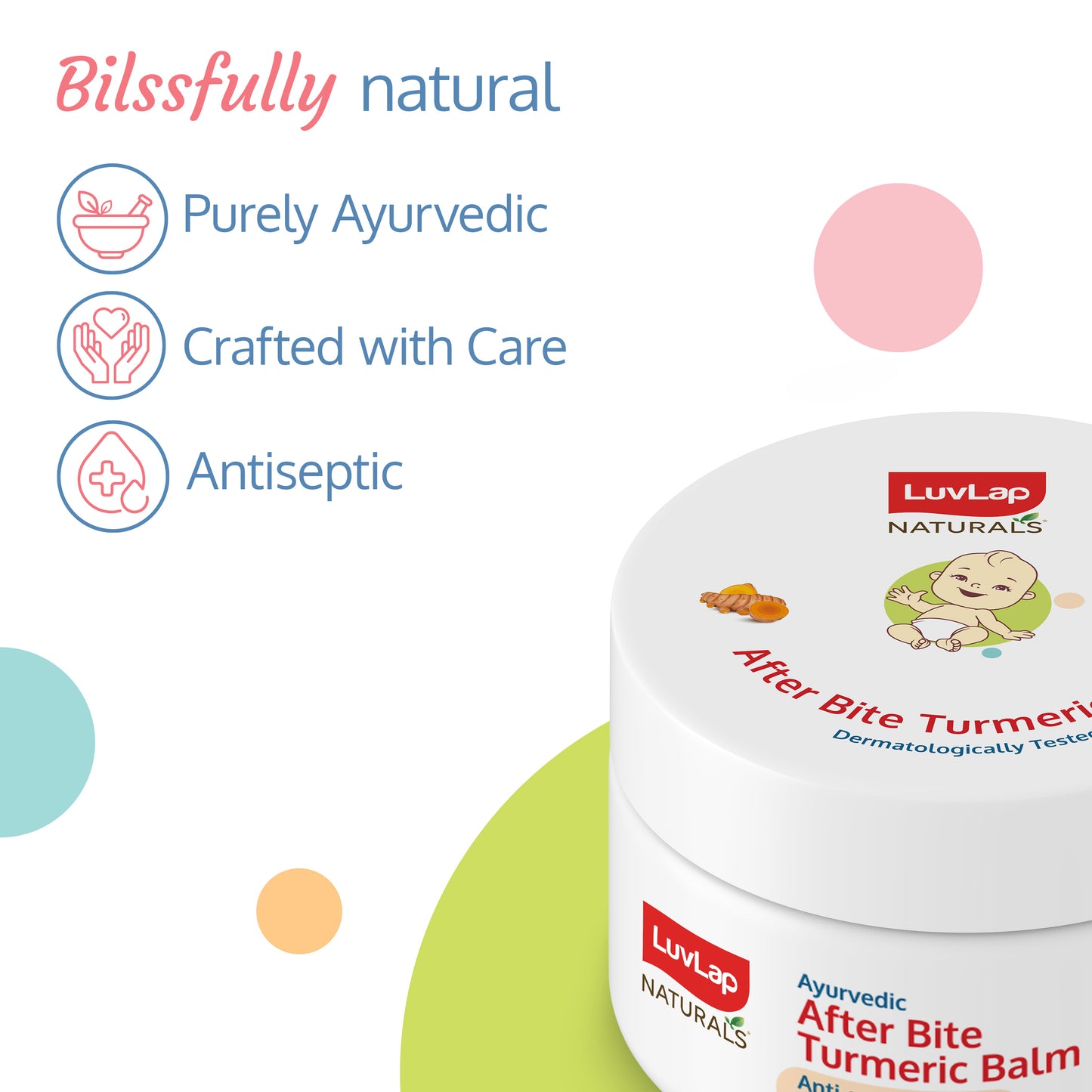 Naturals After Bite Turmeric Balm with Pudina, Gives relief from Rashes, Mosquito & insect Bites, 100% Ayurvedic, Anti septic & Anti-inflammatory, 25g